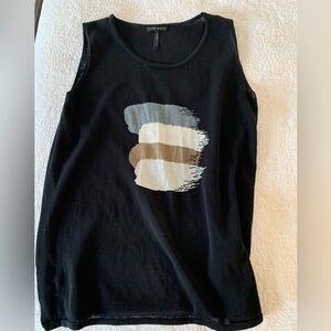 Sarah Pacini Black Knit Tank Top